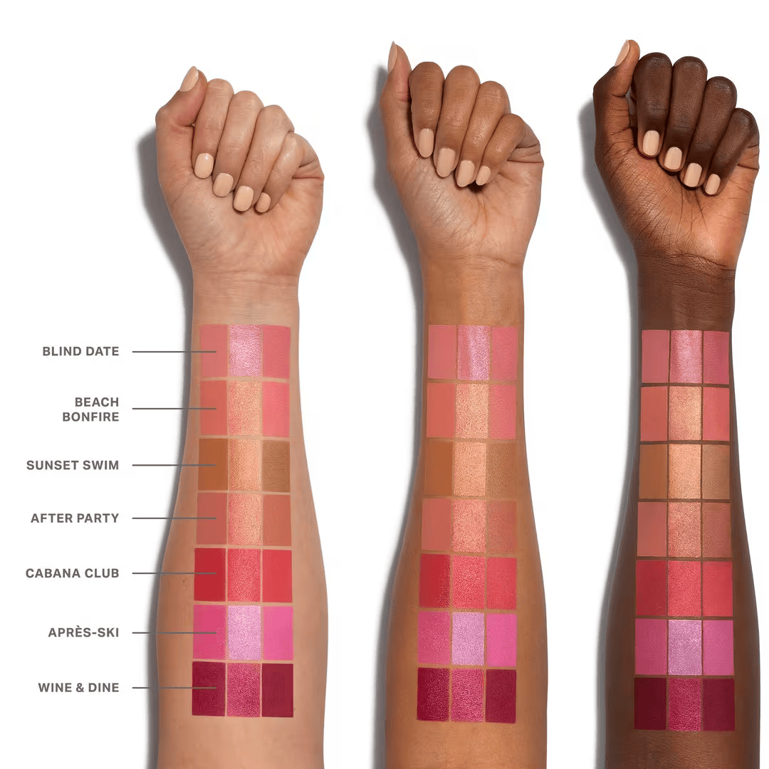 Cheek Thrills Multi-Finish Face Trio Sunset Swim (Trío facial de acabado múltiples Nadar al atardecer)