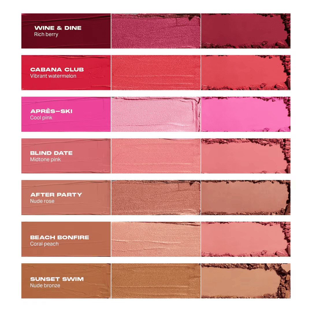 Cheek Thrills Multi-Finish Face Trio Sunset Swim (Trío facial de acabado múltiples Nadar al atardecer)