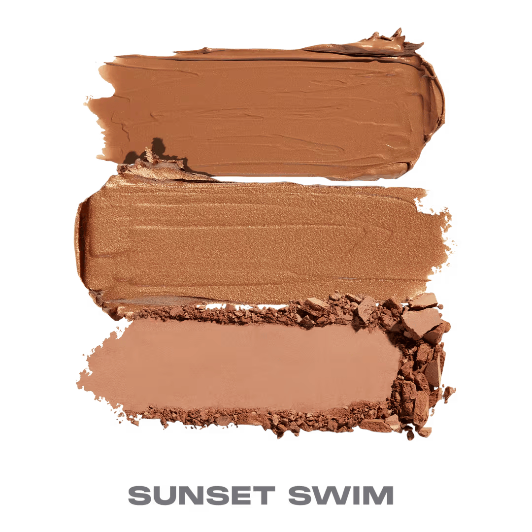 Cheek Thrills Multi-Finish Face Trio Sunset Swim (Trío facial de acabado múltiples Nadar al atardecer)