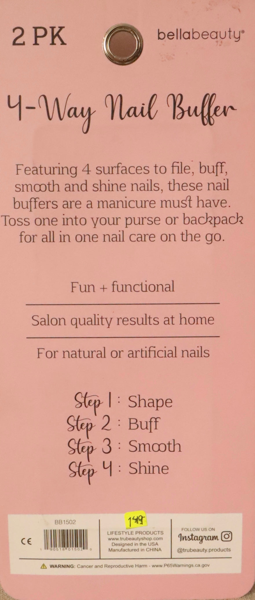 Bellabeauty | 4-way nail buffer