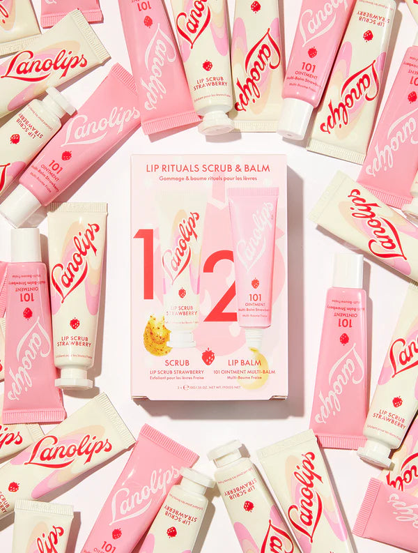 Lanolips | 101 Ointment Strawberry Mini Lip Scrub & Balm Duo