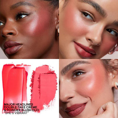 Major Headlines Double Take Creme & Powder Blush Duo - She's Vibrant