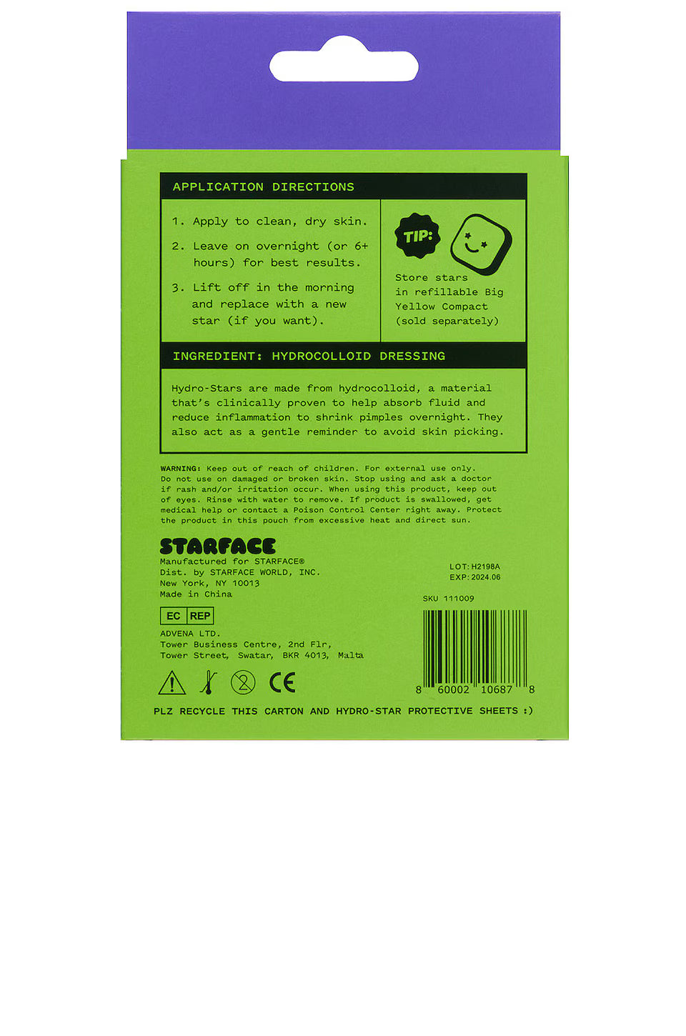 Starface | Hydro Star Pimple Patches | 4 Bright Tones 32 pzs