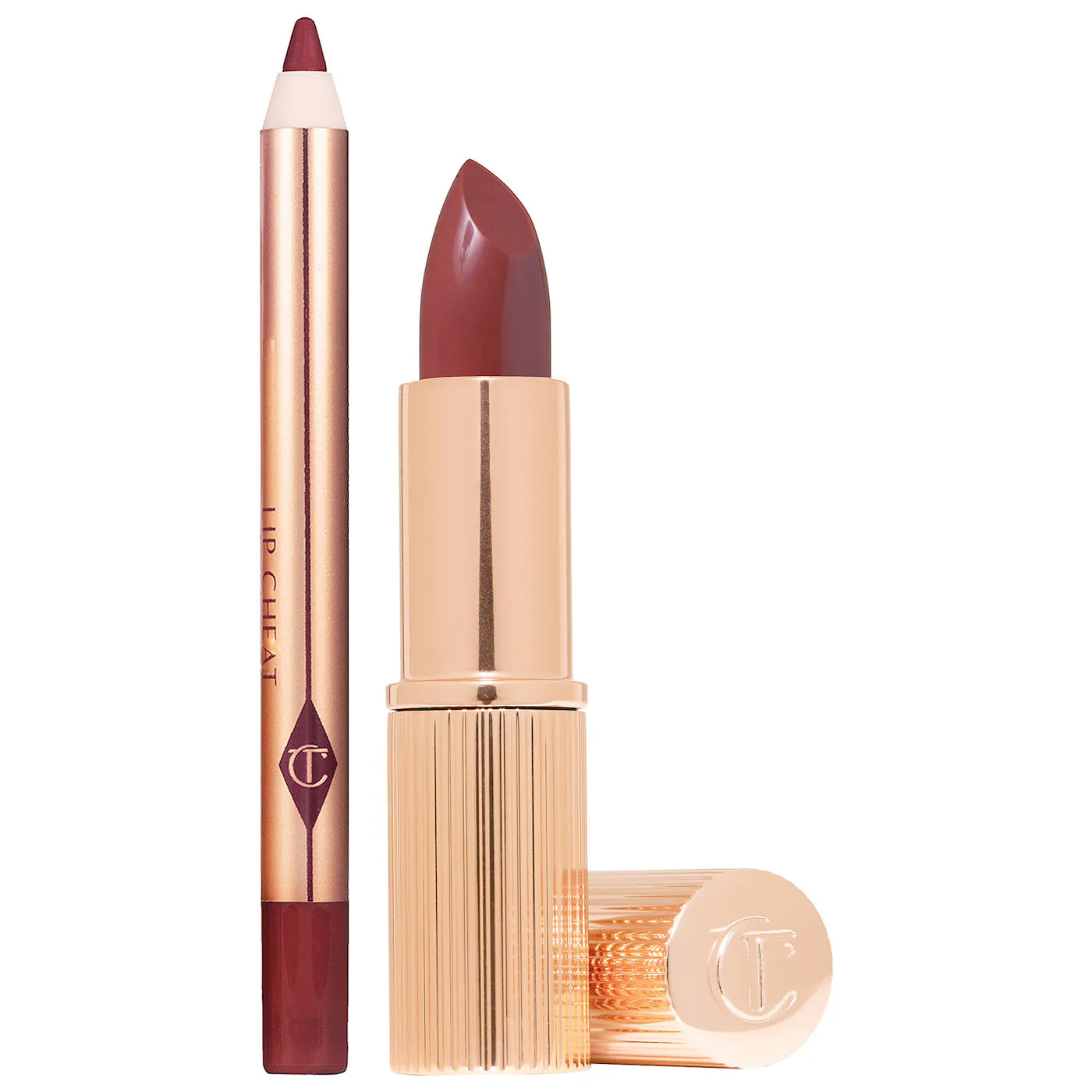 Mini Pillow Talk Lipstick & Liner Set - Pillow Talk Deep