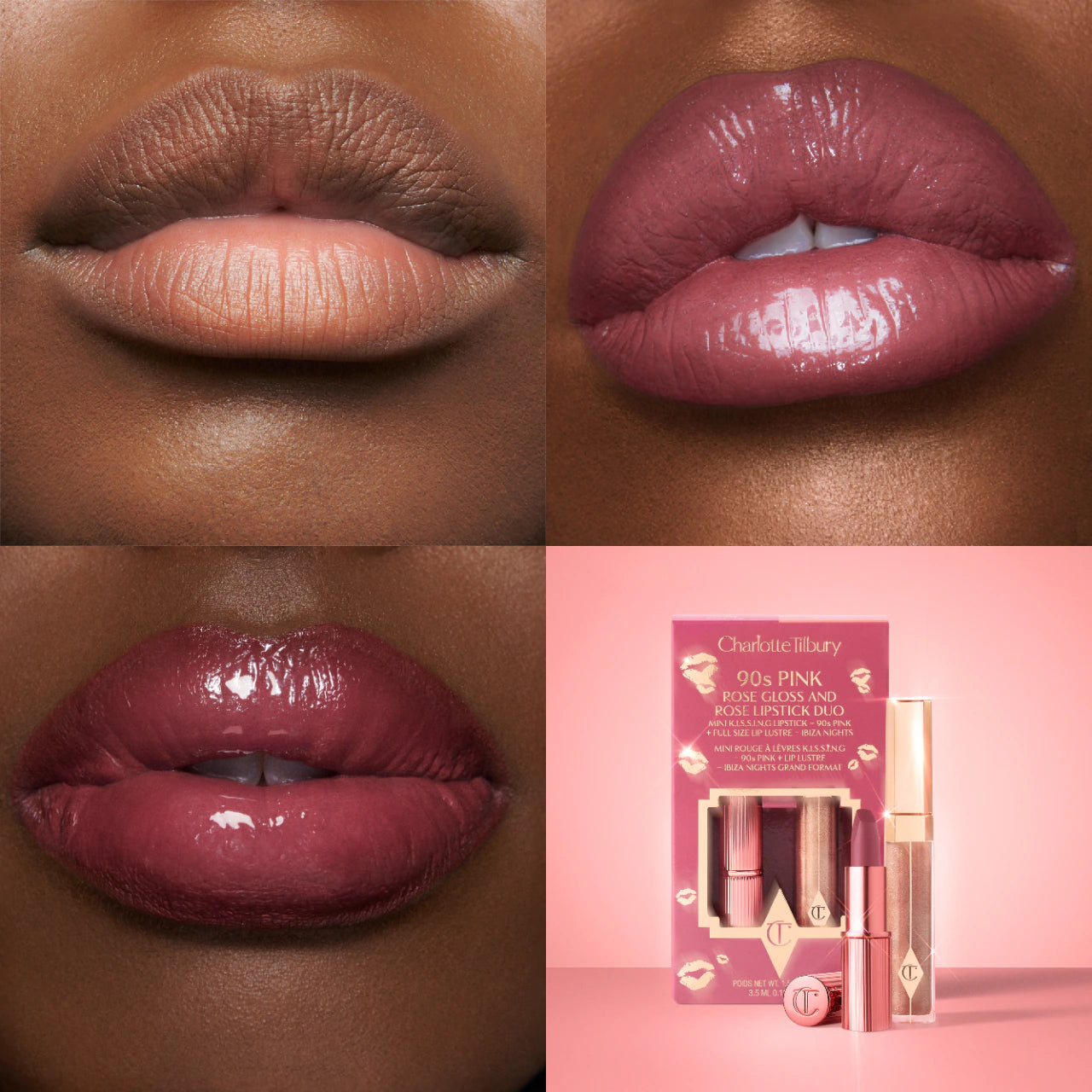 KISSING Lipstick and Lip Gloss Duos 90's Pink