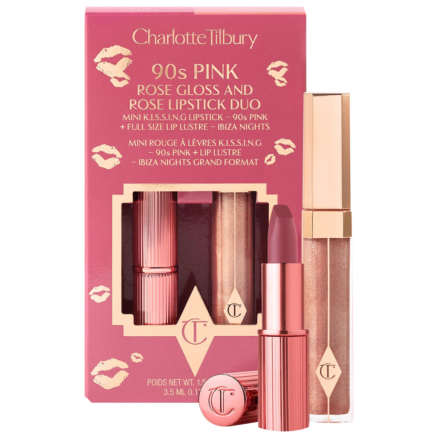 KISSING Lipstick and Lip Gloss Duos 90's Pink