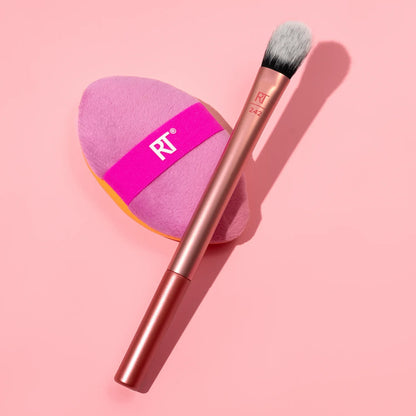 Real Techniques Precision Perfection Powder Puff + Makeup Brush Duo