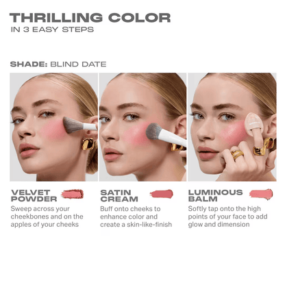Cheek Thrills Multi-Finish Face Trio Sunset Swim (Trío facial de acabado múltiples Nadar al atardecer)