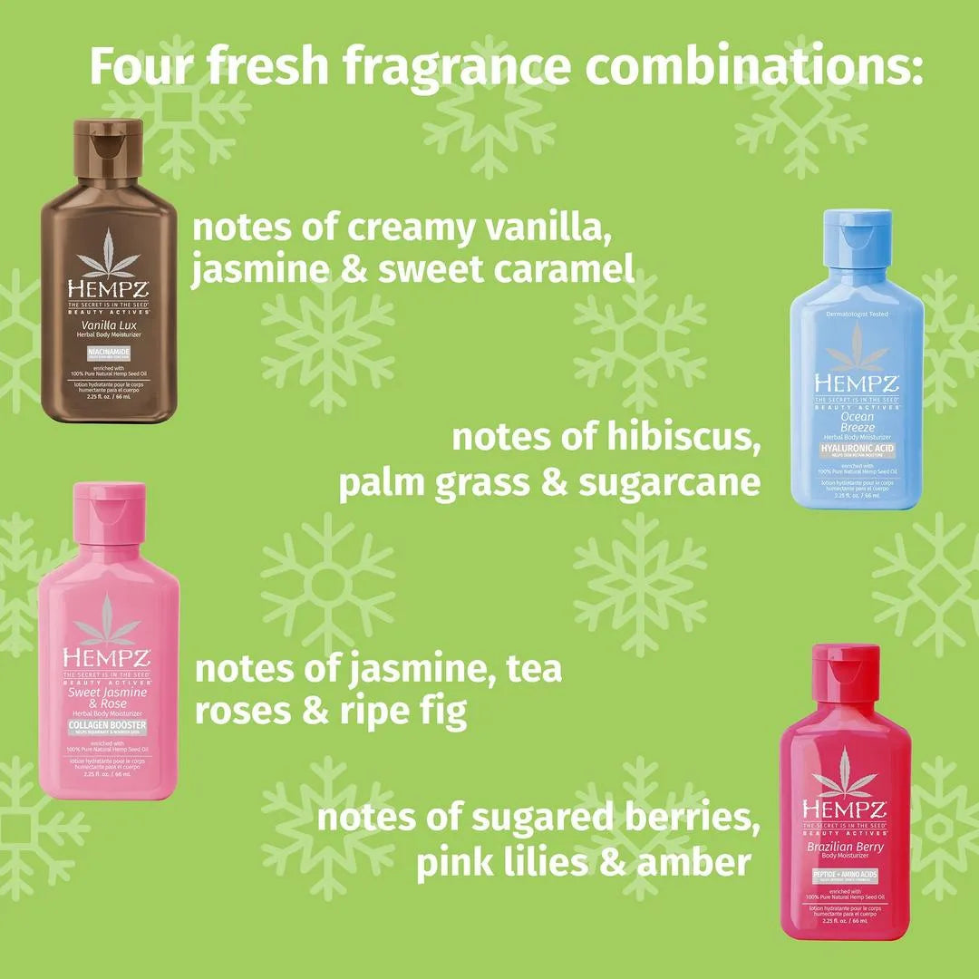 Hempz | Limited Edition Mini Moisturizer Indulgence Kit with Free Bag