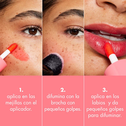 Elf | Sheer For It Blush Lip + Cheek Tint | Orange Crush (Tinta labios, mejillas y parpados)