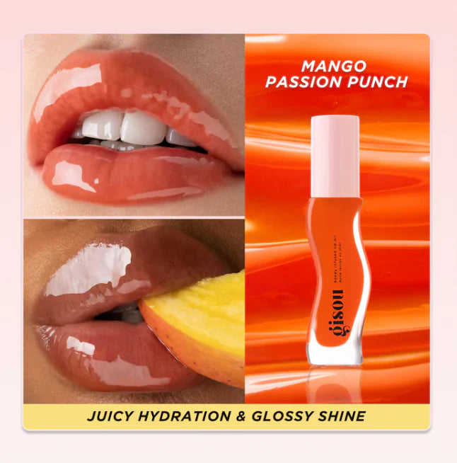 Honey Infused Hydrating Lip Oil Gisou Mango Passion Punch