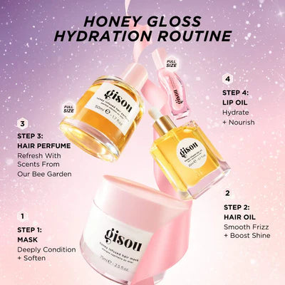 Limited Edition Honey Gloss Hydration Heroes Hair Value Set - Gisou / Set de cuidado del cabello y labios (kit)