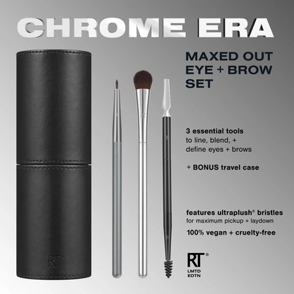 Real Techniques | Chrome Era Maxed Out Eye + Brow Makeup Brush Set
