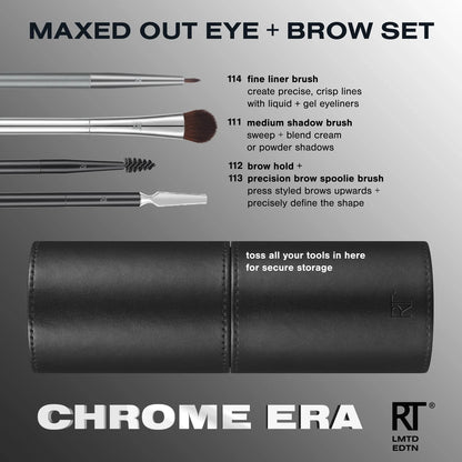 Real Techniques | Chrome Era Maxed Out Eye + Brow Makeup Brush Set
