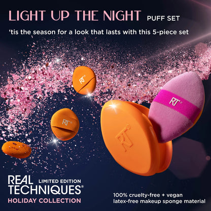 Real Techniques Light Up The Night Limited Edition Makeup Puff Set