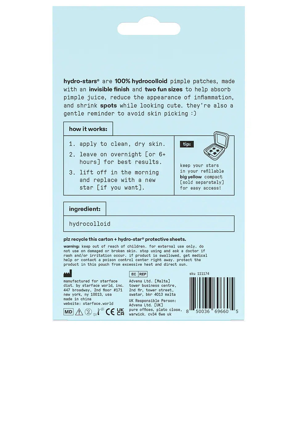 New Starface | Hydro Star Clear Pimple Patches | 32 parches