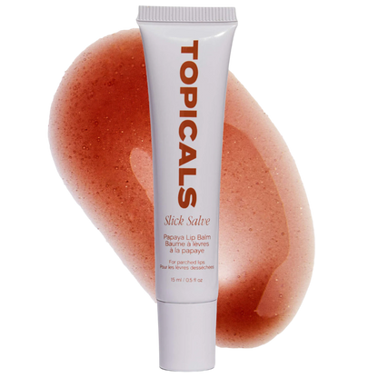 New Topicals | Slick Salve Glossy Lip Balm for Soothing + Hydration Papaya