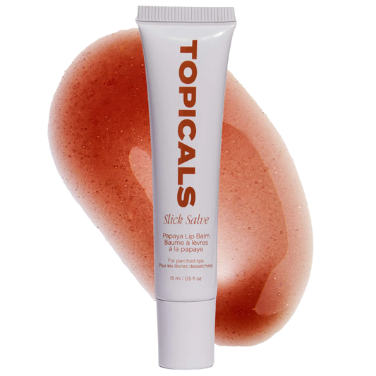 New Topicals | Slick Salve Glossy Lip Balm for Soothing + Hydration Papaya