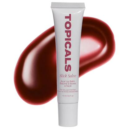 New Topicals | Slick Salve Glossy Lip Balm for Soothing + Hydration Acai