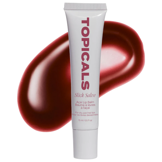 New Topicals | Slick Salve Glossy Lip Balm for Soothing + Hydration Acai