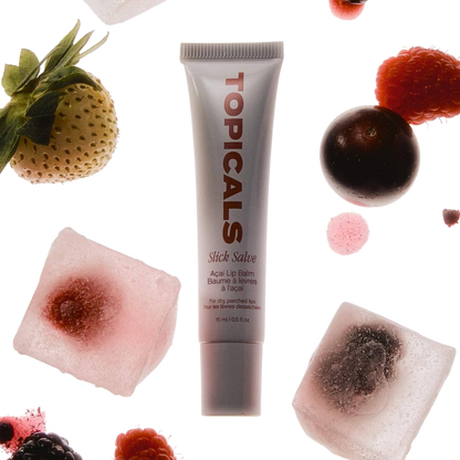 New Topicals | Slick Salve Glossy Lip Balm for Soothing + Hydration Acai