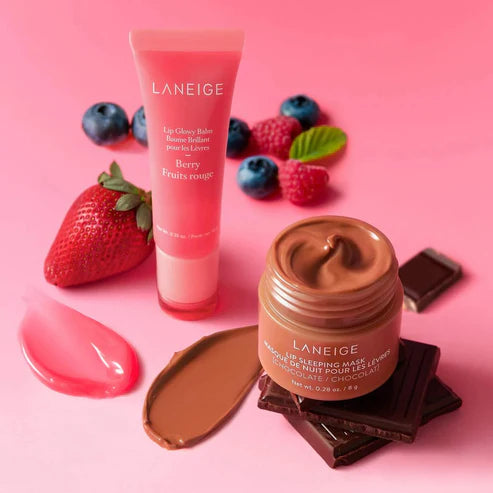 Laneige Berries N Choco Kisses Set: Lip Glowy Balm Berry