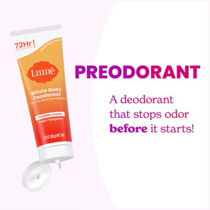 Lume Whole Body Deodorant Invisible Cream 85g	Clean Tangerine