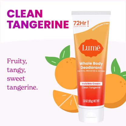 Lume Whole Body Deodorant Invisible Cream 85g	Clean Tangerine