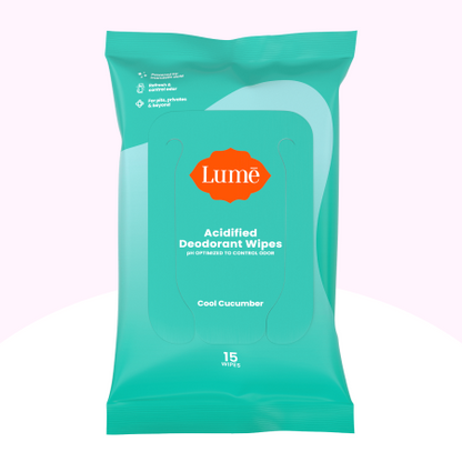 Lume Acidified Deodorant Wipes Cool Cucumber