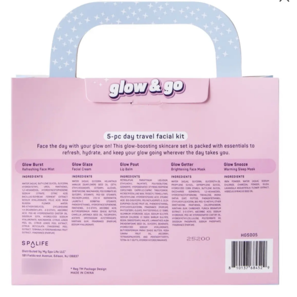 New My Spa Life | 5pc Day Travel Facial Kit