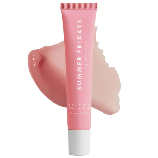 Lip Butter Balm for Hydration & Shine Summer Friday Pink Sugar + Touchland