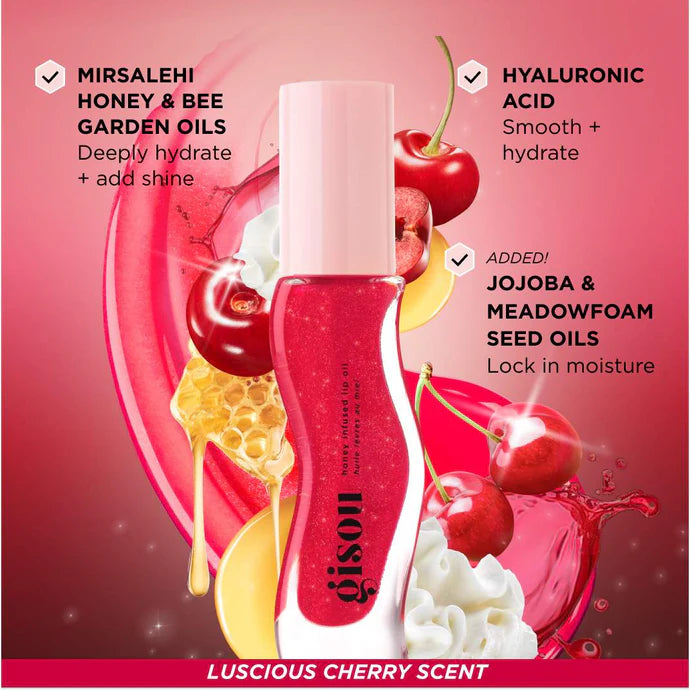 Honey Infused Hydrating Lip Oil Gisou Cherry