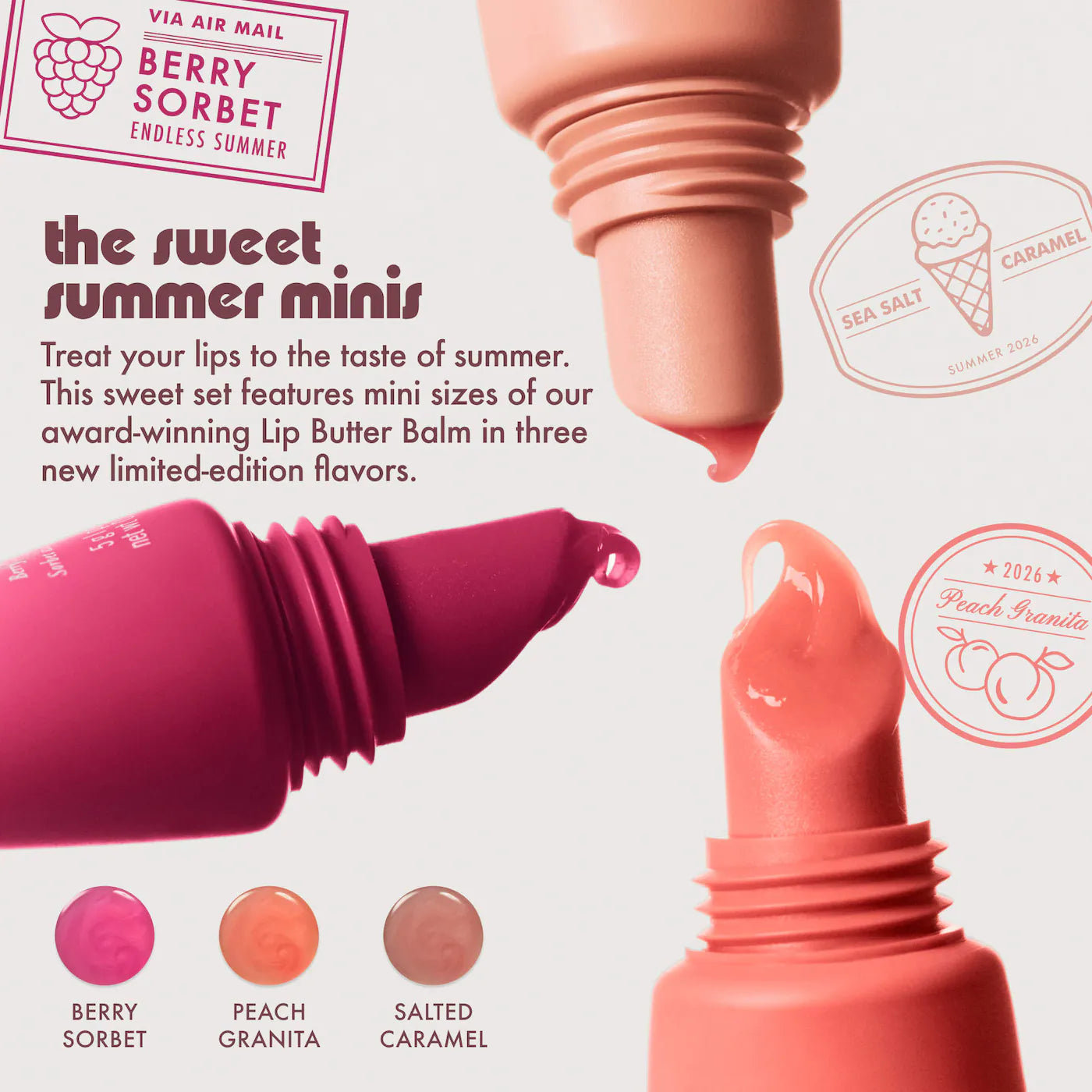 Summer Fridays The Sweet Summer Minis Lip Butter Balm Trio Set
